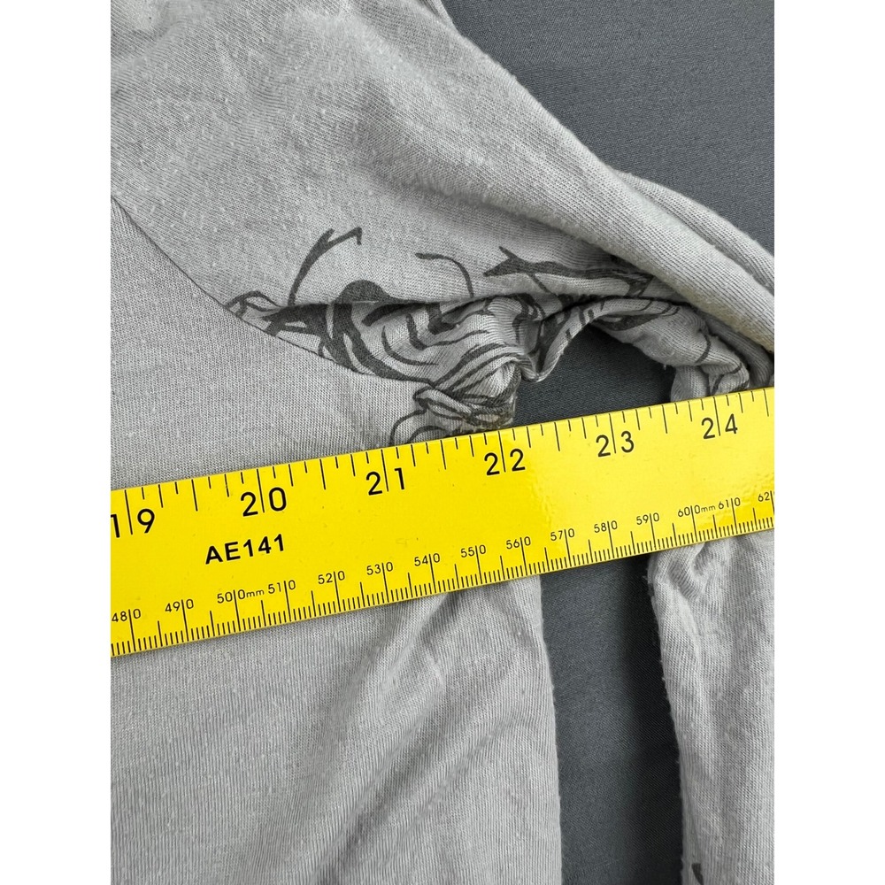 Chalet et ceci Top Womens Medium Floral Long Sleeve Crop Gray Made in USA Exc - Picture 5 of 7